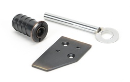 [49916] Aged Bronze Key-Flush Sash Stop - 49916