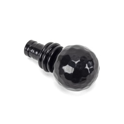 [49901] Black Hammered Ball Curtain Finial (pair) - 49901