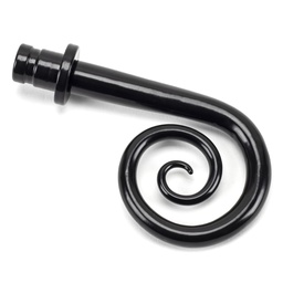 [49907] Black Monkeytail Curtain Finial (pair) - 49907