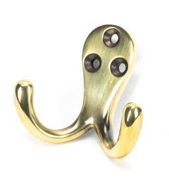 [46296] Aged Brass Celtic Double Robe Hook - 46296