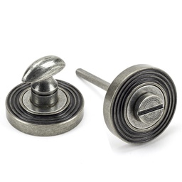 [45753] Pewter Round Thumbturn Set (Beehive) - 45753