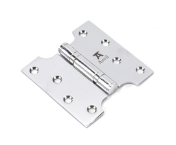 [49557] Polished Chrome 4" x 2" x 4" Parliament Hinge (pair) ss - 49557