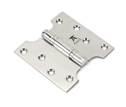 [49577] Polished SS 4" x 2" x 4" Parliament Hinge (pair) - 49577